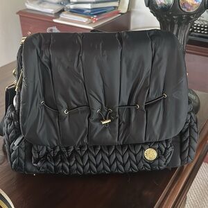 Chic Black Quilted Women's Backpack